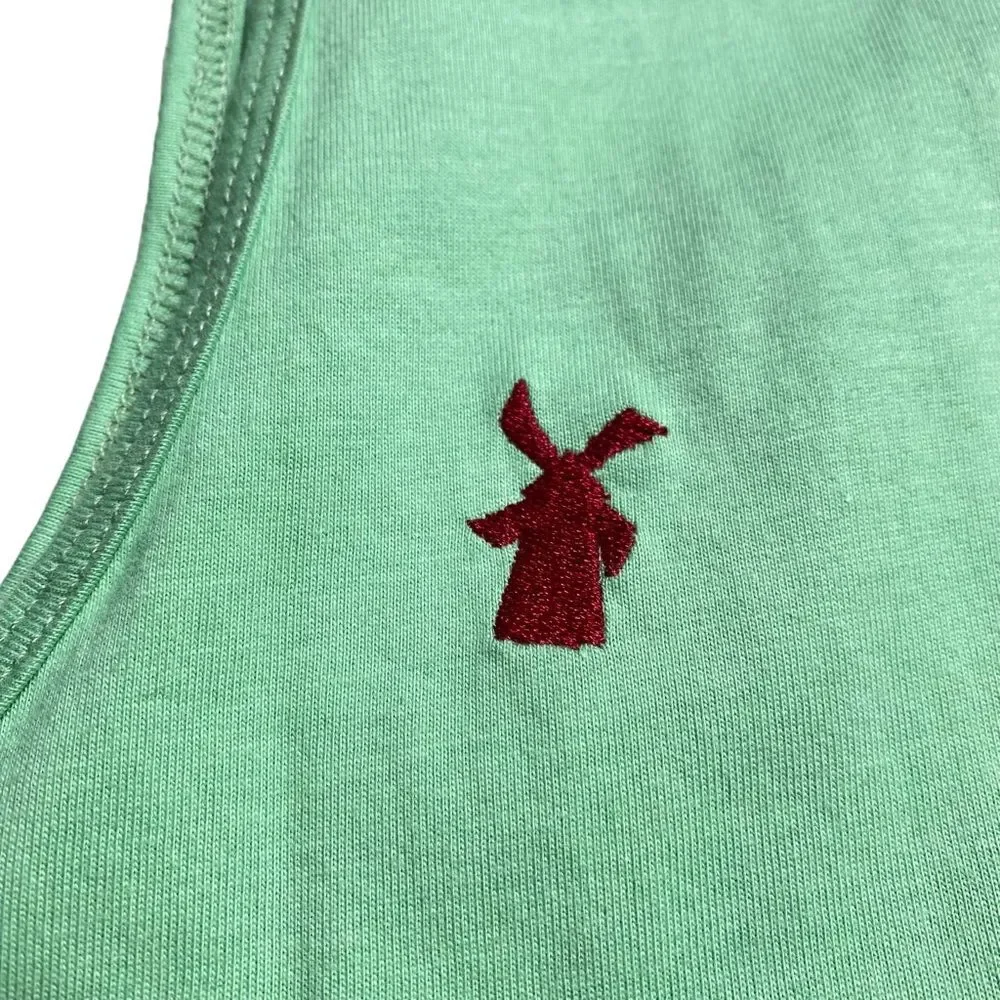 Dutch Bros Mint Smiley Faces Logo Tee Sz M